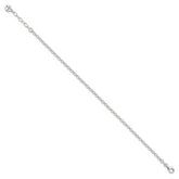 Sterling Silver Clover Dangle 10 inch Plus 1 inch Extender - Total 11 inch Anklet